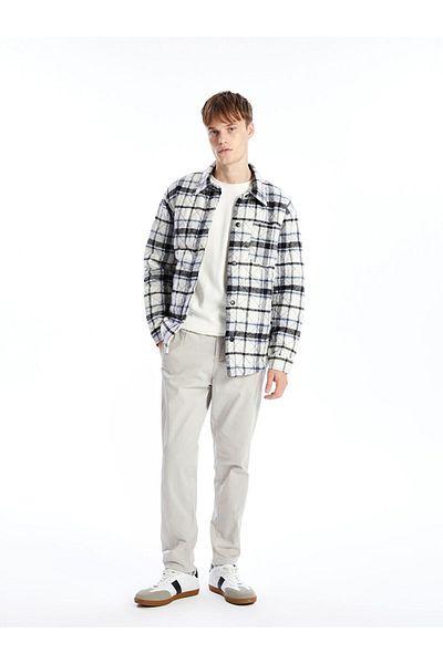 LC Waikiki Regular Fit Long Sleeve Plaid Men's Shirt Jacket