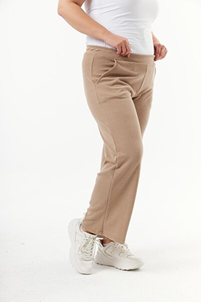 RMG Φούτερ με ραβδώσεις Mink Plus Size