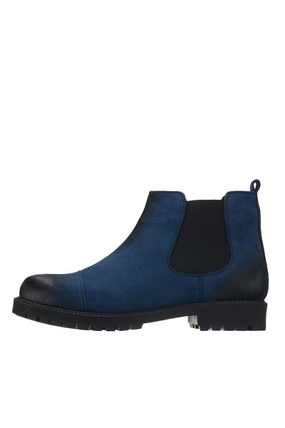 İriadam 45 - 46 - 47 - 48 -49 - 50 Gg1284 Navy Blue Nubuck Large Size Calf Leather Comfortable Wide Fit Men