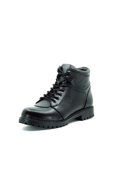 İriadam Yn2022 Black Large Size Genuine Leather Comfortable Wide Size Men's Boots