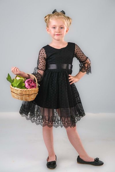 Mnk Black Dream Luxury Lace Girl's Dress - 0327