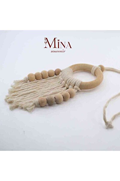 Mina Souvenir Makrome Bohem Sitrin Doğal Taşlı ,Ahşap Boncuk Seçenekli Araba süsü,Duvar Süsü,Dekoratif Makrome