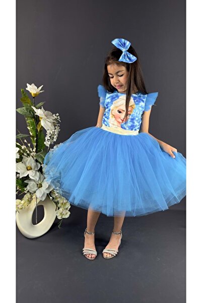 Mnk Tutu Girl's Party Dress Turquoise