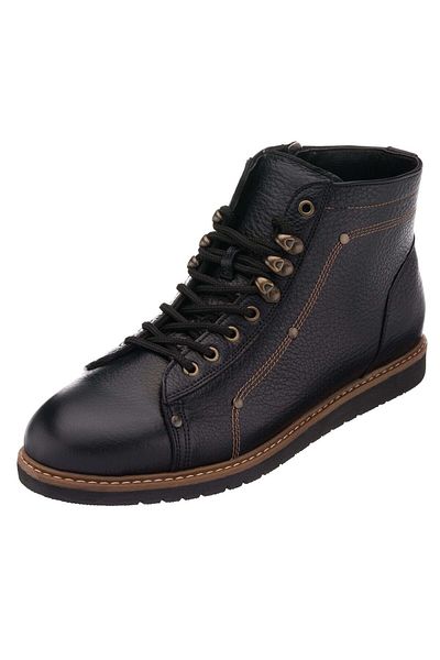 İriadam 45 - 46 - 47 - 48 - 49 - 50 Ern0126 Black Leather Thermo Sole Large Size Calf Leather Comfortable Wide Size