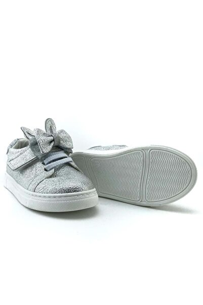 Mnk Shiny Bow Ear Girls Shoes Gray