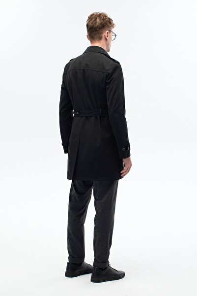 ABOUT US ERKEK KUŞAK DETAYLI REGULAR KALIP KRUVAZE TRENÇKOT#4370