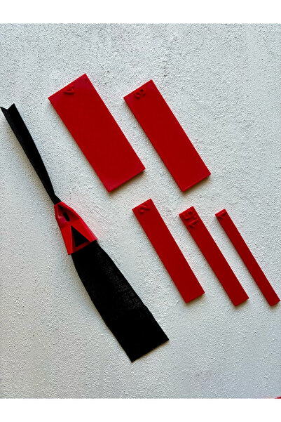 lizzinsa 4 cm Biye Yapma Aparatı/Dikiş Kenar Kıvırma Cetveli Seti