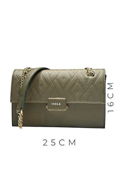 İsola Τσάντα ώμου ISOLA από συνθετικό δέρμα με λεπτομέρεια χεριού και μπράτσου, SL.73634487YSL