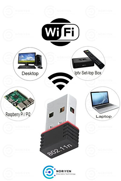 Noriyen Yeni Nesil Tak Çalıştır Usb Wifi Adaptörü Kablosuz İnternet Alıcı Ağ Kartı 300 Mbps 802.11n Anten