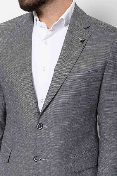 Mcr Textured Slim Fit Mono Collar Men's Jacket Black - 40244.22Y