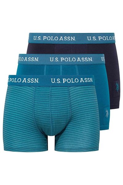 U.S. Polo Assn. Η.Π.Α. POLO ASSN. Ανδρικό σετ μπόξερ 3 τεμαχίων πολύχρωμο ριγέ - CMH101.B.8ONN0.IE.C.5.LD1.E.5.MKA