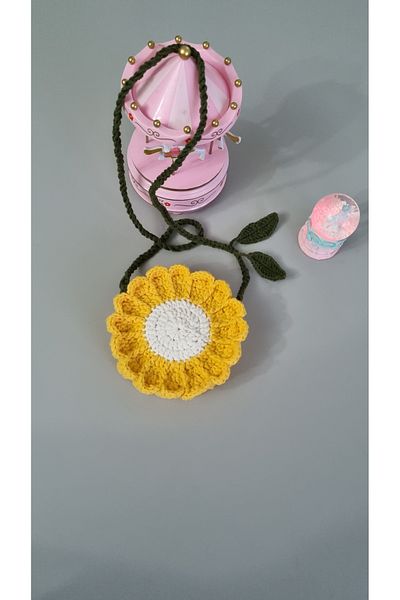 ELYTA Girl's Wallet/Purse Daisy Knitted Amigurumi Bag