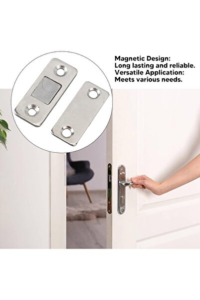 ARVALE 5 Adet Mıknatıslı Otomatik Kapatıcı Ve Durdurucu Çok Amaçlı Kapı Stoperi Kapak Dolap Çekmece Kapatma