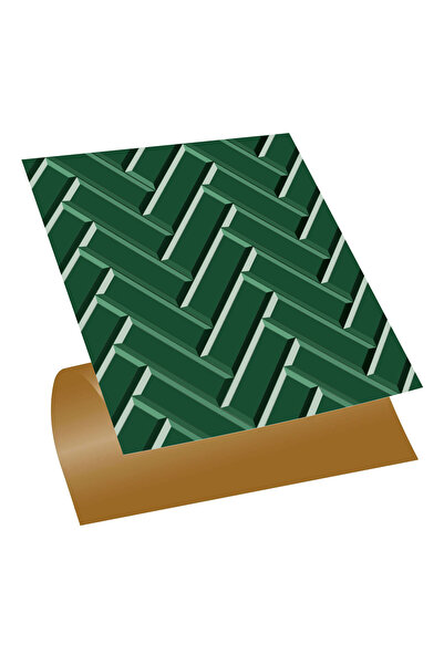 TİNK Kendinden Yapışkanlı Zümrüt Balıksırtı Desenli Pvc Karo 30x30 Cm (4 ADET...