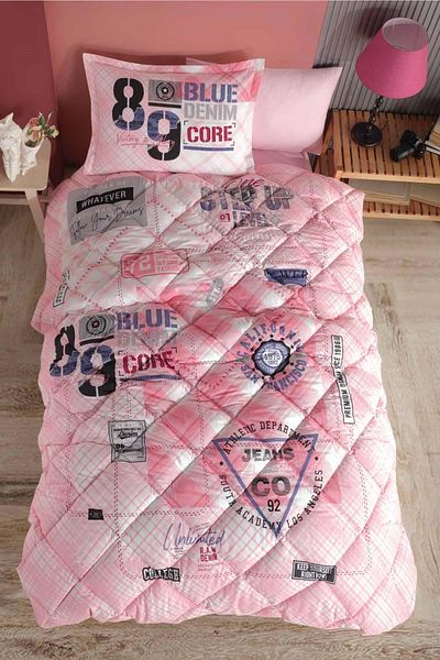 Clasy Ranforce Pink Denim Children's Quilt - Single