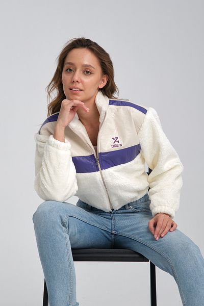 Black Level Cardigan sezonier de pluș pentru femei oversize - jachetă imprimată, piele puf, haină de lână pentru motociclist