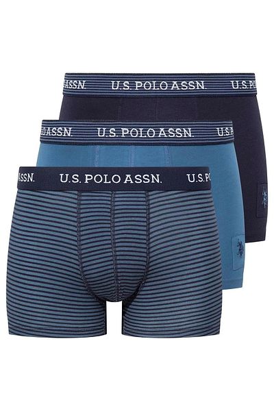 U.S. Polo Assn. Η.Π.Α. POLO ASSN. Ανδρικό σετ μπόξερ 3 τεμαχίων πολύχρωμο ριγέ - CMH101.B.8ONN0.IE.C.5.LD1.E.5.MKA
