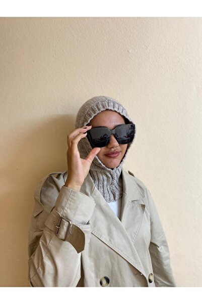 sema aksesuar Kayak Beresi Kışlık Örgü Bere Ve Boyunluk - Kapüşonlu Bere Tesettür Şapka - Balaklava Balaclava