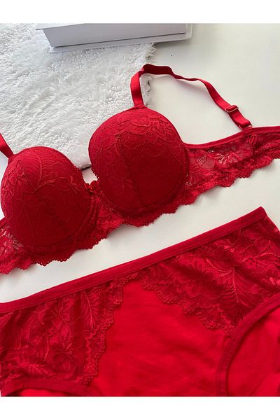 MAVEA C Cap Lace Unpadded Bra Set