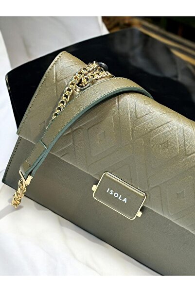 İsola Τσάντα ώμου ISOLA από συνθετικό δέρμα με λεπτομέρεια χεριού και μπράτσου, SL.73634487YSL