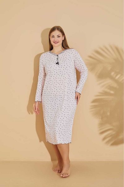 LİLA İÇ GİYİM Rochie de noapte din viscoză cu dungi de mărime mare