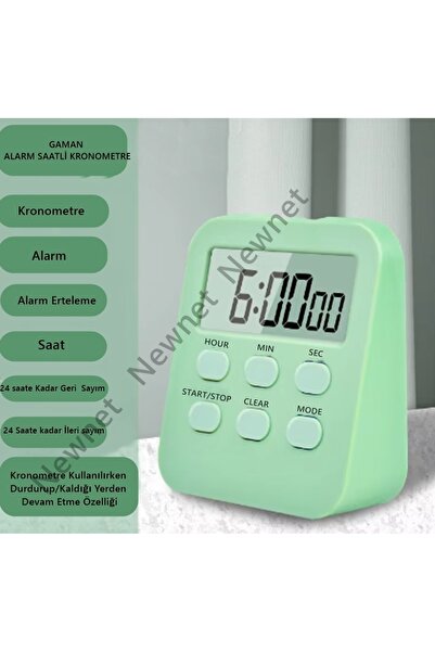 gaman 1288 Kronometreli Ders Çalışma Saati 24 Saat Geri Sayım Cihazı Alarmlı ...