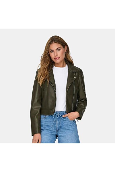 ONLY MONT 15320963 ONLRIA WASHED FAUX LEATHER BIKER