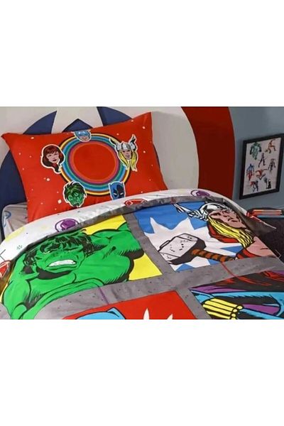 Zorluteks Disney Super Heroes 100% Cotton Fabric 2 Pieces Pillow Case 50X70 cm