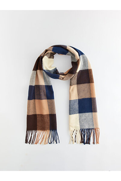 LC Waikiki Ανδρικό κασκόλ με φούντες με μπλε ναυτικό σχέδιο