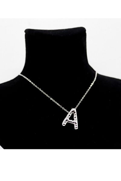 EUROMODA Simple Chain Letter Necklace with Letter Design