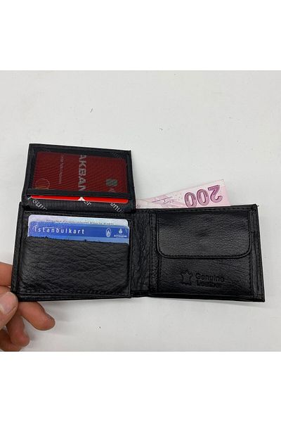 Şener collection Real Leather Wallet - Men's Wallet - Card Holder Wallet - Coin Compartment