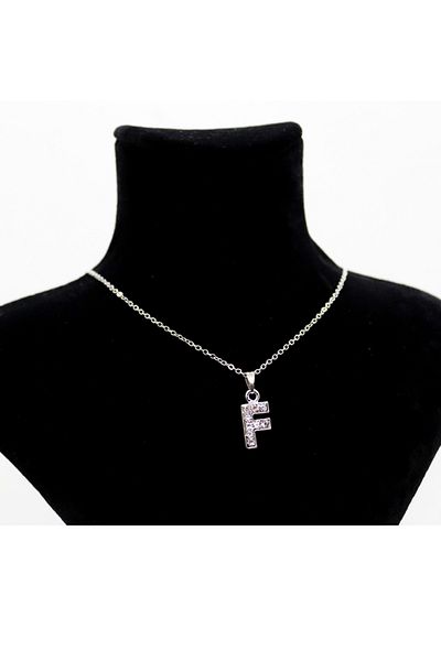 EUROMODA Letter Design Stone Chain Letter Necklace