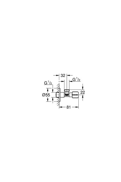 Grohe Cool Sunrise Intermediate Tap 1/2" - 22041Gl0