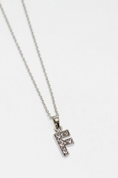 EUROMODA Letter Design Stone Chain Letter Necklace