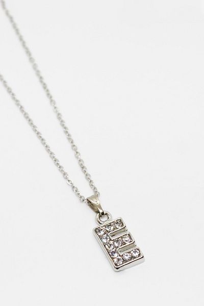 EUROMODA Letter Design Stone Chain Letter Necklace