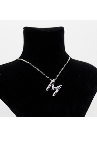 EUROMODA Simple Chain Letter Necklace with Letter Design
