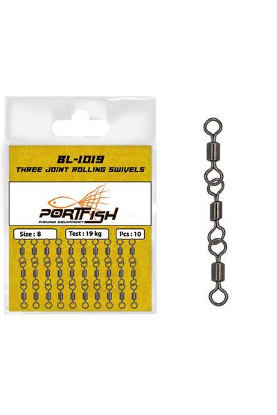 Port Fish Portfish BL-1019 10 Adet Zincir Fırdöndü (3 Lü) 4 no