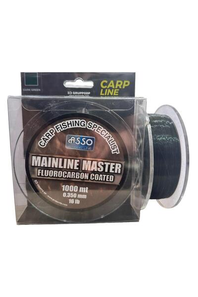 ASSO Mainline Master Carp 1000m 0.35mm Dark Green Fluorocaron Coated Line