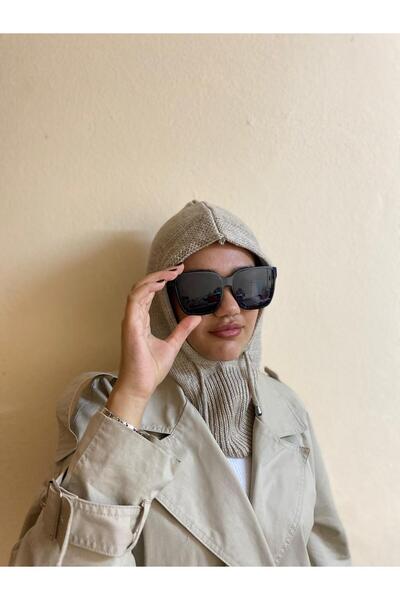 sema aksesuar Triko Kayak Beresi İpli - Bere Ve Boyunluk - Kışlık Tesettür Şa...