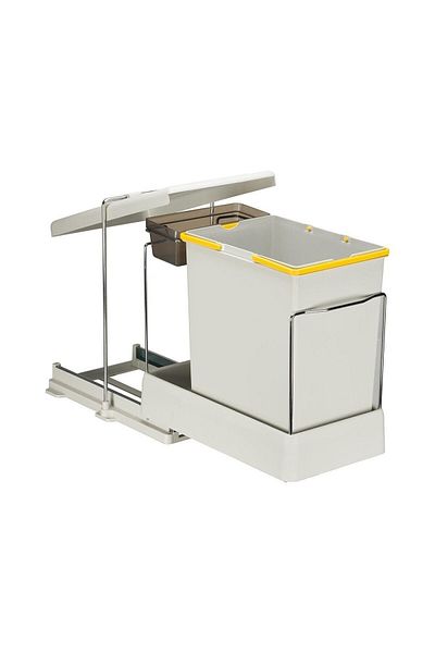 Pelikan Coș de gunoi din plastic cu șină gri deschis - cu suport, model 20 1