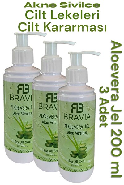 Bravia İbni Sina Kremi 200 ml Aloevera Jel Yüz Kremi 3LU - Leke Kararma Akne ...