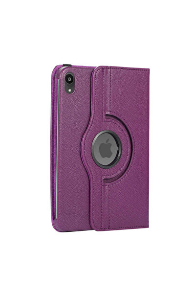 Fogy İpad Mini 7 2024 Uyumlu Kapak 360 Dönenbilen Deri Görünümlü Kapaklı Kılıf