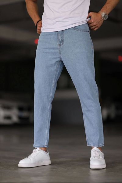 daniel milano Men's Boyfiend Straight Light Blue Jeans