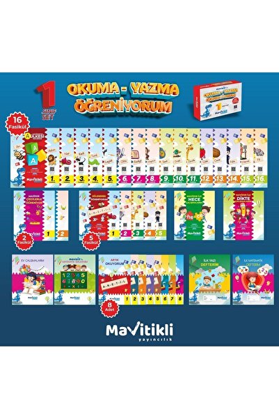 Mavitikli Yayıncılık 1. Sınıf Set Okuma Yazma Öğreniyorum Güncel Baskı (2025-2026 MÜFREDAT)