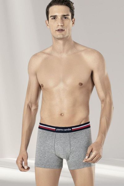 Pierre Cardin Men's 3-Piece Boxers in Dark Blue Red Gray Colors