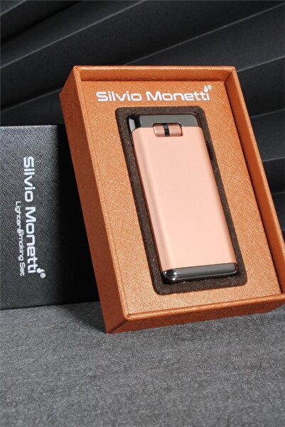 Silvio Monetti Bronz Renk Özel Tasarım Kapaklı Gazlı Çakmak 24CSM871MR03