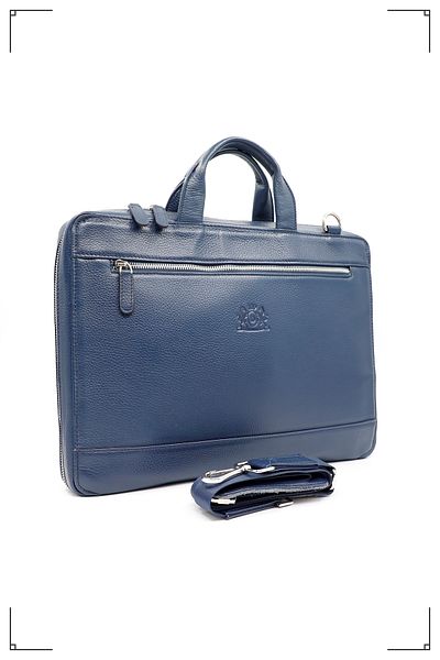 Derimo Leather حقيبة كمبيوتر محمول وحقيبة من الجلد الطبيعي
