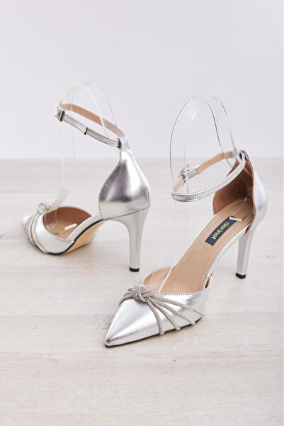 derinet Women's Ankle Strap Evening Dress Shoes with Stone Accessories