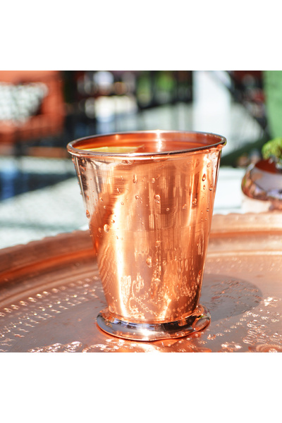 Bakır Concept Copper Cup Short Sherbet Model Copper Color Set of 2 (Without Lid)