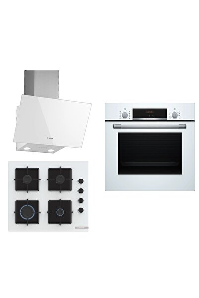 Bosch Beyaz 3 Lü Ankastre Set 298 ( Hbf512bw1t - Pop6c2p30o - Dwk63pj20t )